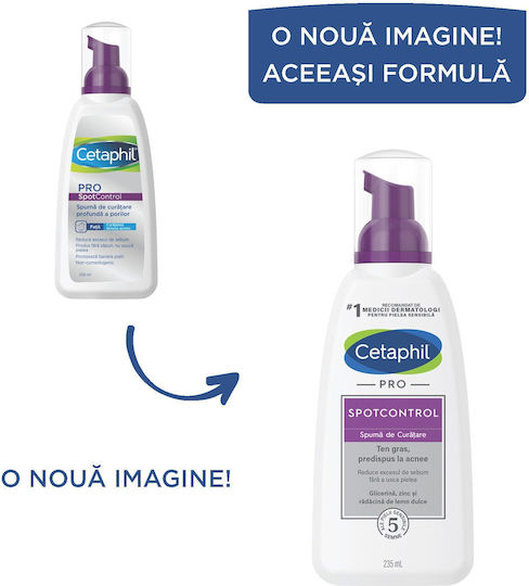 Cetaphil PRO Oil Control Spumă de Curățare a Feței pentru Controlul sebumului și acțiune hidratantă 236 ml