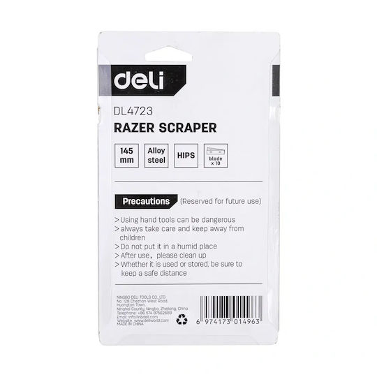 Deli Răzuitoare de Lucru cu Mâner de Plastic 100mm 1buc