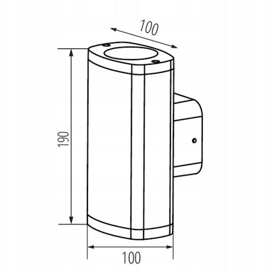 Kanlux Wandmontiertes Außenleuchte 10cm Kanlux Wandmontiertes Außenleuchte 10cm