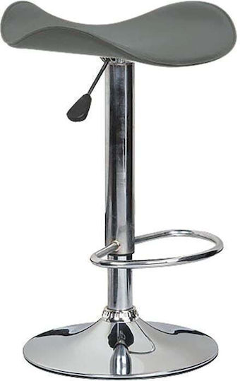 Scaun de Bar Saddle cu Înălțime Reglabilă Gri / Crom 45x43x64-85cm Scaun de Bar Saddle cu Înălțime Reglabilă Gri / Crom 45x43x64-85cm