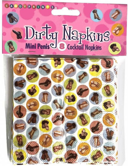 Set Papiertücher Pei Little Genie Dirty Penis Cocktail Servietten Mehrfarbig 8 Stück