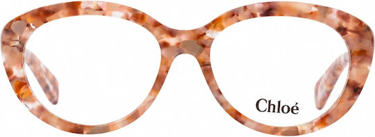 Chloé Ch0223o 005 Women's Prescription Glasses Pink Beige Transparent