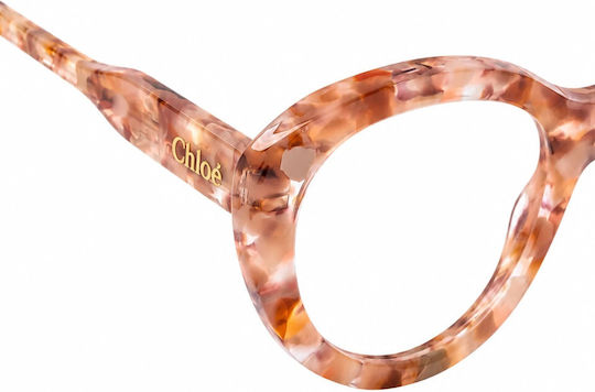 Chloé Ch0223o 005 Women's Prescription Glasses Pink Beige Transparent