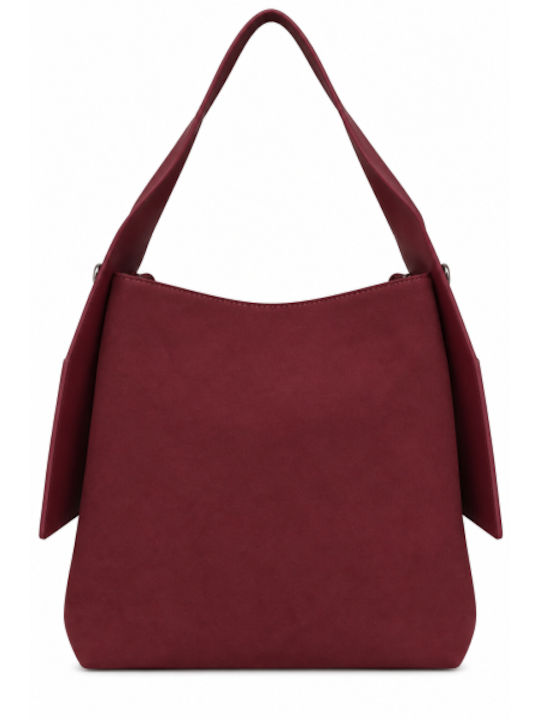 Bordeauxfarbene Schultertasche für Damen WT-ED-90021-27SB-BORDEAUX