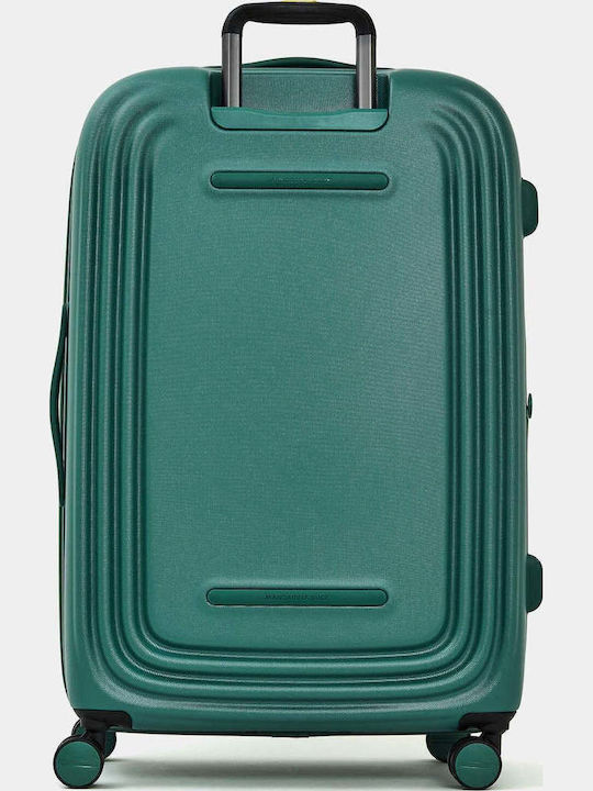 Mandarina Duck Logoduck Μεγάλη Βαλίτσα Ταξιδίου Πράσινο με 4 Ρόδες Ύψους 75εκ.