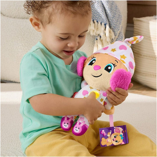 Fisher Price Animăluț Cuddle Puppy din Material Textil pentru 24+ Luni Roz