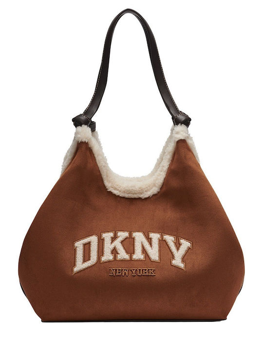 Paula Fabric Fur Women's Tote Bag Suede Coffee Bean