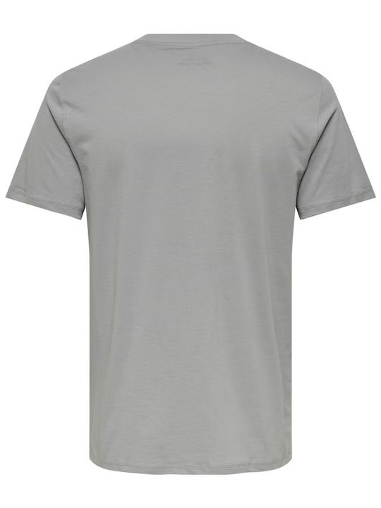 Sons Tricou Cu Mânecă Scurtă Gri Închis
