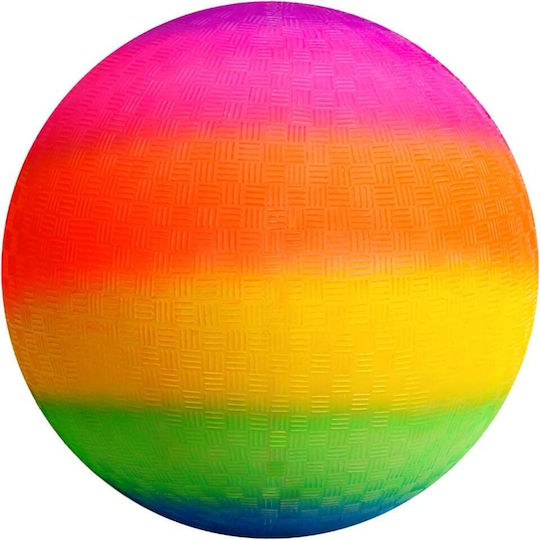 Osdue Minge Gonflabilă Curcubeu 22 Cm, Rezistentă, Antiderapantă, Din PVC, Pentru Sporturi de Plajă și Jocuri în Interior și în Aer Liber, Ac Multicolor Pentru Umflare Inclus