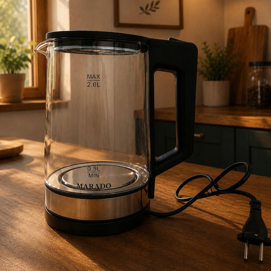2L 1500W Black Kettle