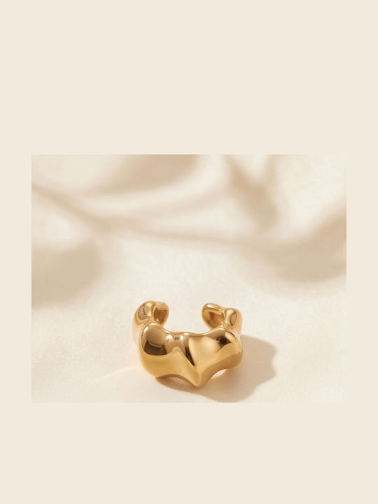 Earring 59-554 Ear Cuffs Steel Gold 1 Piece