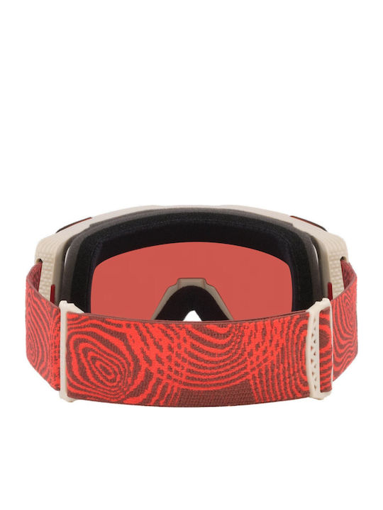 Oakley Snow Ochelari de Schi și Snowboard pentru Adulți Bej cu Lentilă Gri