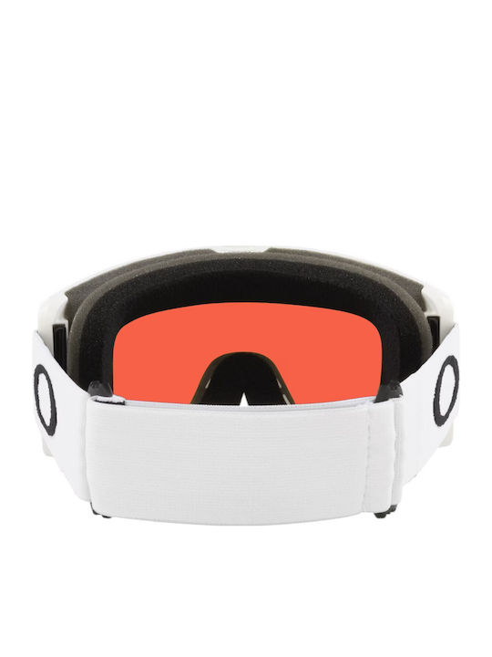 Oakley Snow Mască de Schi și Snowboard pentru Adulți Albă cu Lentilă Roz