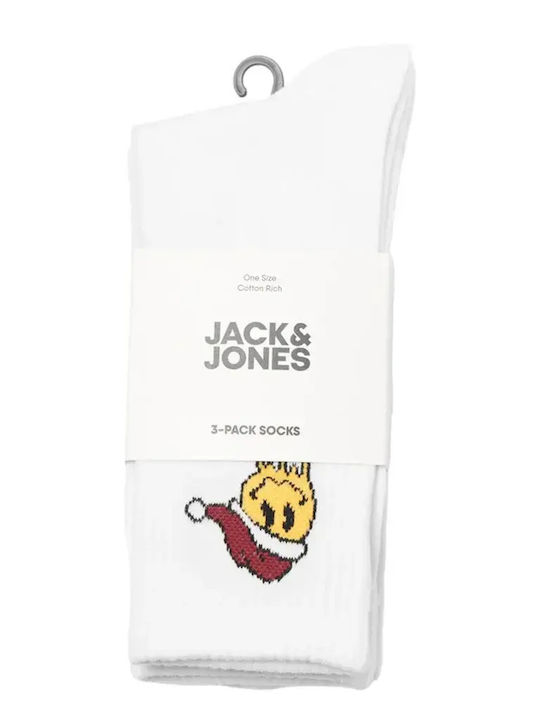 Jack & Jones Ανδρικές Κάλτσες Λευκό 3Pack Jack & Jones Ανδρικές Κάλτσες Λευκό 3Pack