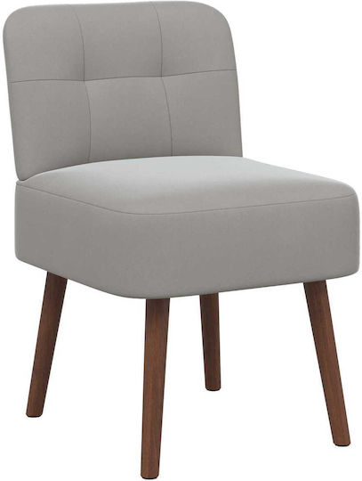 Velvet Armchair Light Grey 48x58x72cm