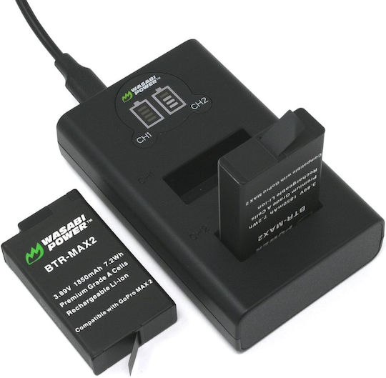 Wasabi Power Gopro Max2 Enduro Battery 2-pack Usb Dual Charger