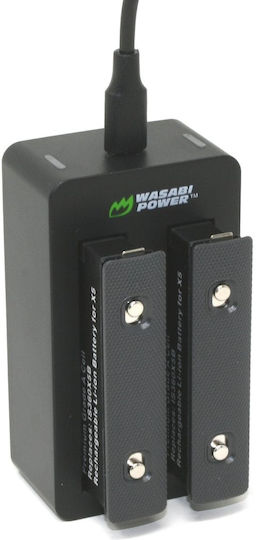 Wasabi Power Insta360 X5 Battery 2-pack Dual Usb-c Charger