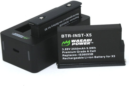 Wasabi Power Insta360 X5 Battery 2-pack Dual Usb-c Charger