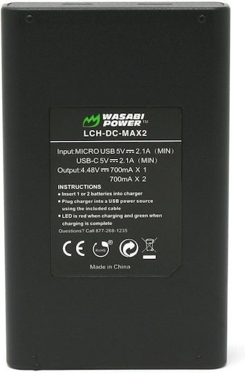 Wasabi Power Gopro Max2 Enduro Battery 2-pack Usb Dual Charger