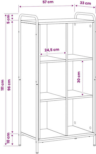 Bookcase Sonoma Oak 57x33x111 cm