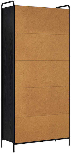 Bookcase Black Oak 55.5x33x174 cm