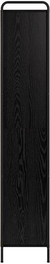 Bookcase Black Oak 55.5x33x174 cm