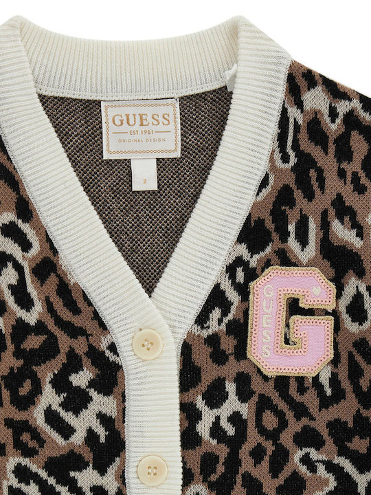 Kids Knitted Cardigan Leopard