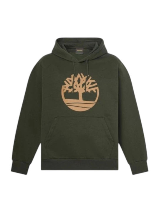 Grüner Hoodie mit Kapuze