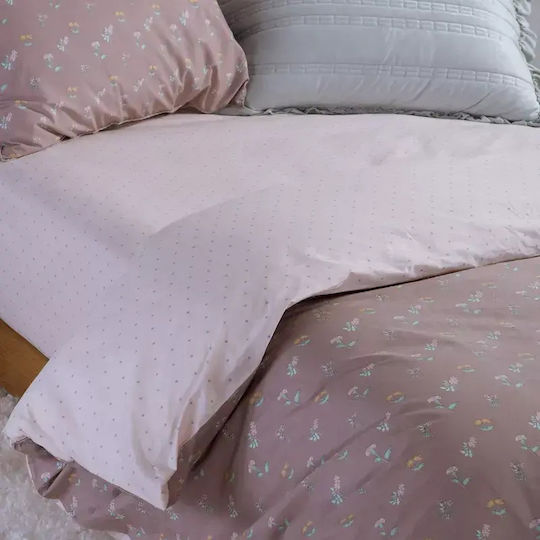 Nef-Nef Homeware Violan Комплект Чаршафи Кралица 4 бр. 160x200+35 см с Ластик Кафяви