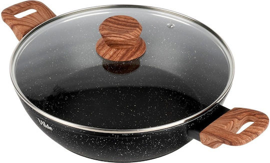 Vilde Granitica Aluminiumpfanne mit Deckel und Steinbeschichtung 28 cm