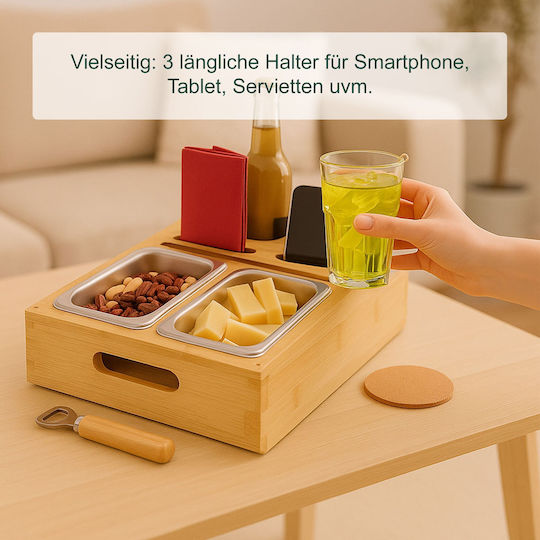 Relaxdays Holz Serviertablett