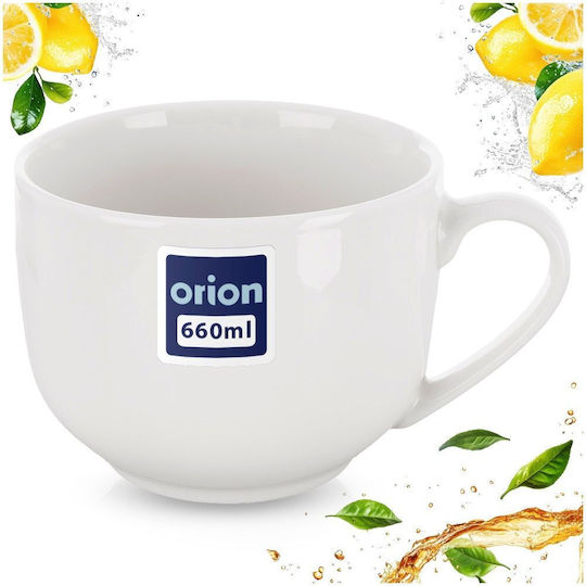 Orion Чаша от Порцелан Бяла 650ml