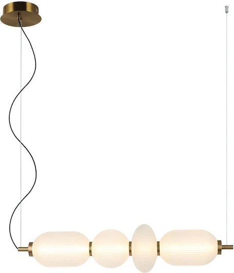 Italux White LED Pendant Light with Warm White Light