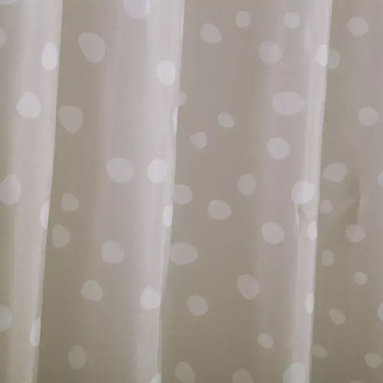 Nef-Nef Homeware Πολ.trust Κουρτίνα Υφασμάτινη με Τρουκς 180x200cm Beige