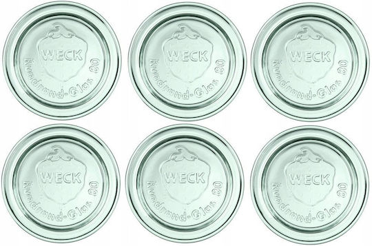 Weck 6er-Set Gläser zur vielseitigen Verwendung mit transparentem Glasdeckel 8 × 8 cm 6 Stück