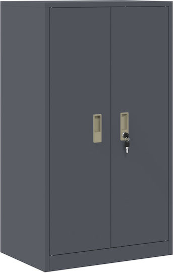 Metall-Aufbewahrungsschrank mit 2 Schubladen L60 x B40 x H145 cm