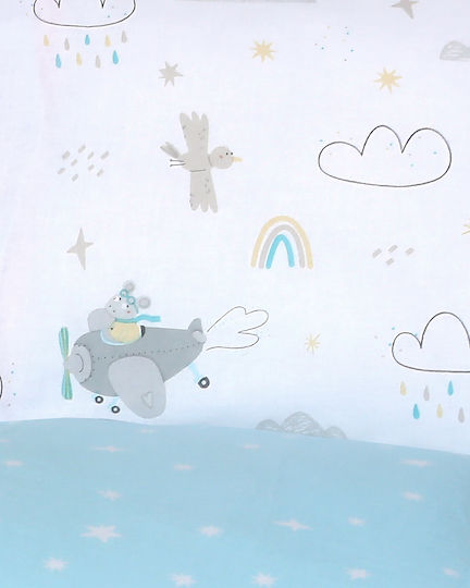 Kocoon Baby-Bettlaken-Set für die Wiege, aus Baumwolle, mit Gummizug, hellblau, 70x130 cm Kocoon Baby-Bettlaken-Set für die Wiege, aus Baumwolle, mit Gummizug, hellblau, 70x130 cm