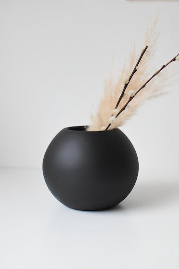 Stewehome Dekorative Vase aus Beton, Kugelförmig, Handgefertigt, Minimalistisch, Multifunktional, für Künstliche Pflanzen und Getrocknete Blumen Stewehome Dekorative Vase aus Beton, Kugelförmig, Handgefertigt, Minimalistisch, Multifunktional, für Künstliche Pflanzen und Getrocknete Blumen