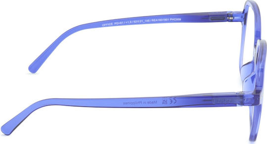 Kunststoff Izipizi Morning Express Lesebrille Office Blue Line