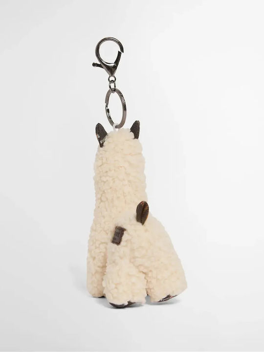 Barbour Animal Key Ring Ecru