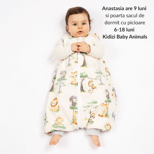 Kidizi Sac de dormit de primăvară cu picioare 1 tog gri