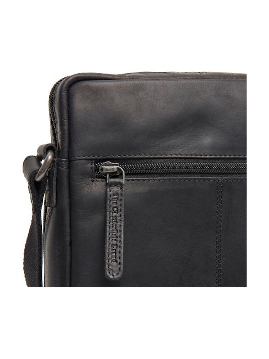 Geantă De Umăr / Tip Crossbody Bărbătească Din Piele Neagră