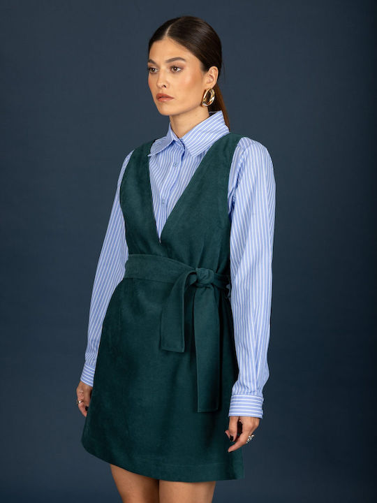 Rochie Verde Închis 132-81945-Verde Închis (665)