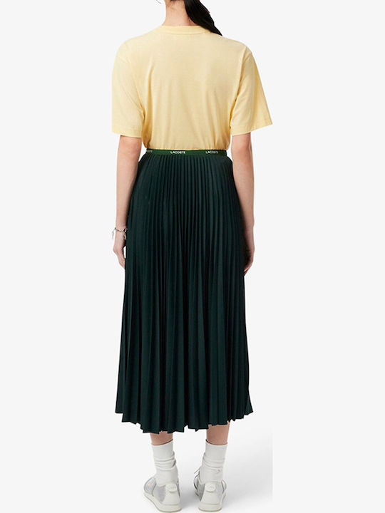 Lacoste Fustă Plisată Verde Închis