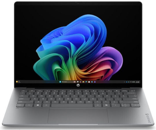 HP Omnibook 5 14" OLED FHD+ cu ecran tactil (Ryzen AI 300 Series-7 445/16GB/512GB SSD/Windows 11 Home) (Tastatură SUA)
