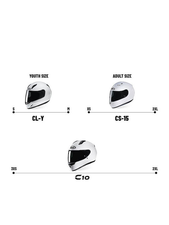 HJC C10 Semi Flat Black Motorcycle Helmet Full Face ECE 22.06