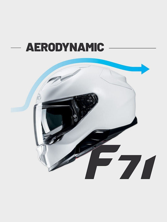 HJC F71 DLE Mc1sf Roșu Negru Casca Moto Față Întreagă ECE 22.06 cu Sunvisor