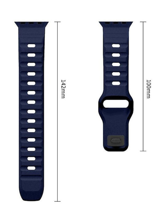 Tech-protect Silicone Line Apple Watch 8 9 10 11 12 Se Ultra 44 45 46 49 Mm Atlantic Blue 5906302399024