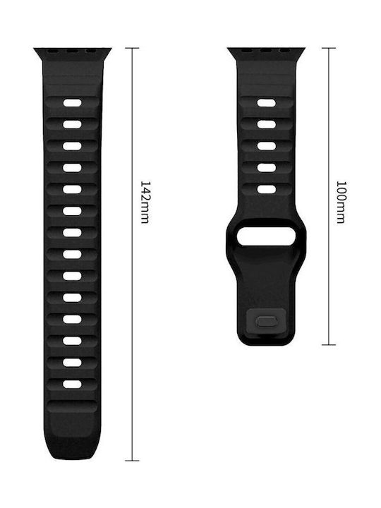 Tech-protect Silicone Line Apple Watch 8 9 10 11 12 Se Ultra 44 45 46 49 Mm Black 5906302398980