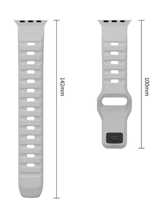 Tech-protect Silicone Line Apple Watch 8 9 10 11 12 Se Ultra 44 45 46 49 Mm Lunar Grey 5906302399017